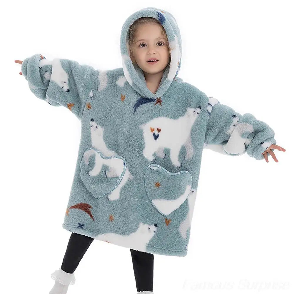 Penguin White Blanket Hoodie