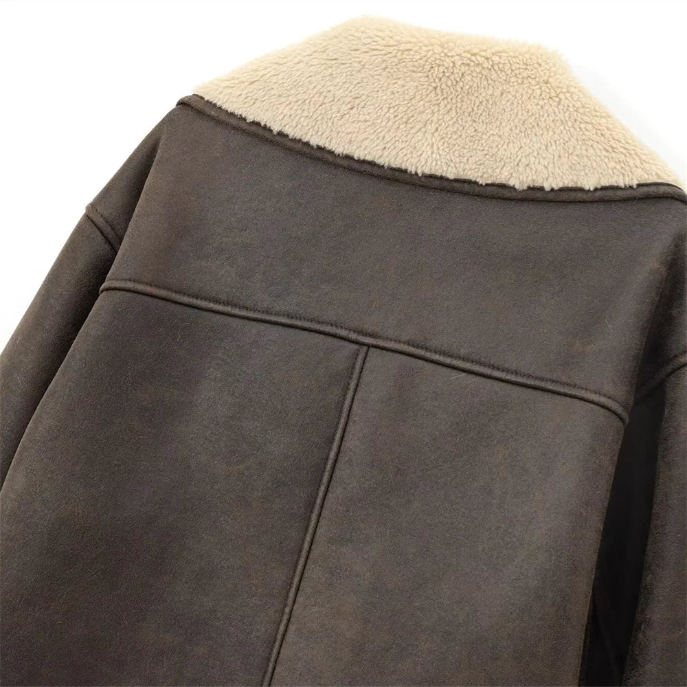 Fleece Collar Winter Coat
