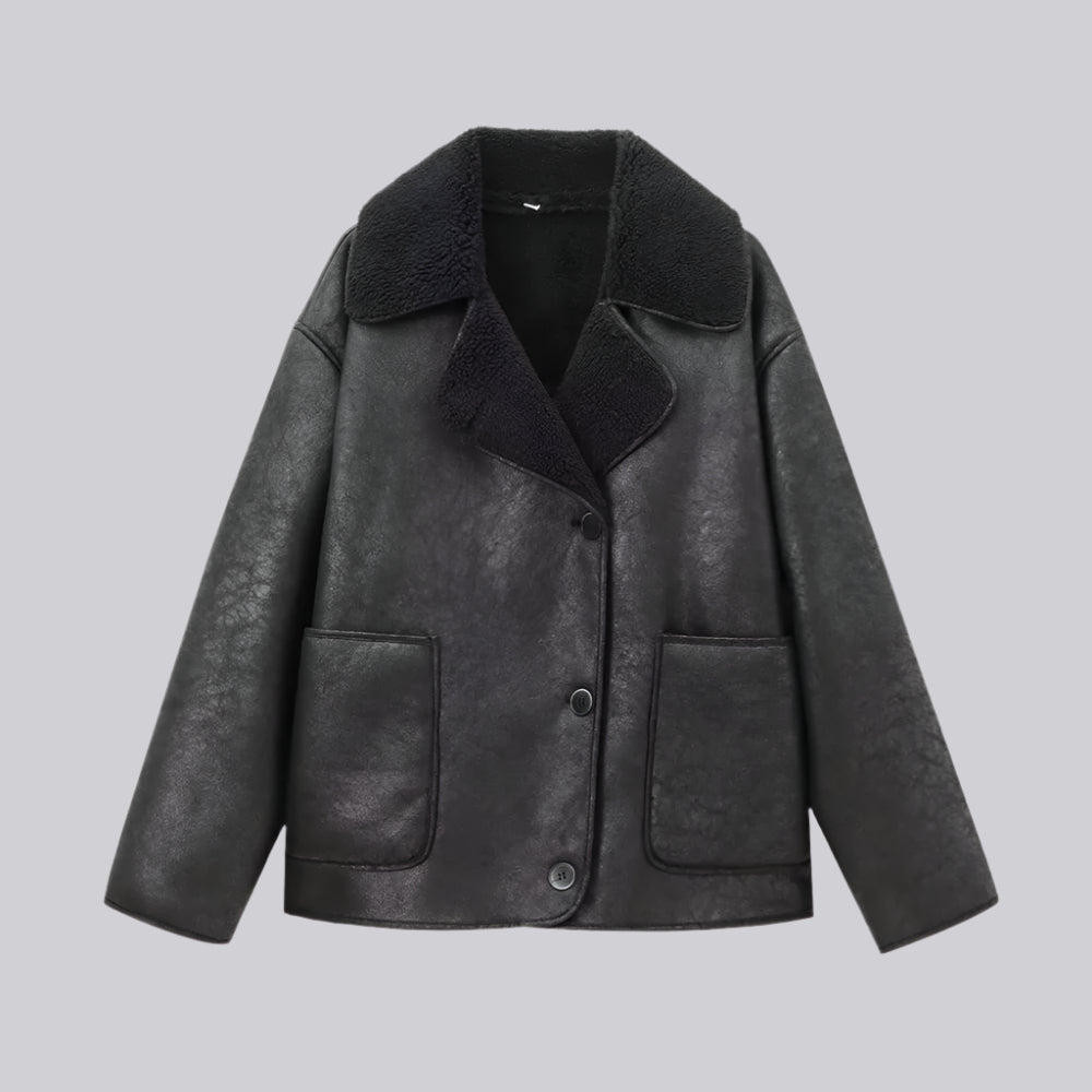 Fleece Collar Winter Coat
