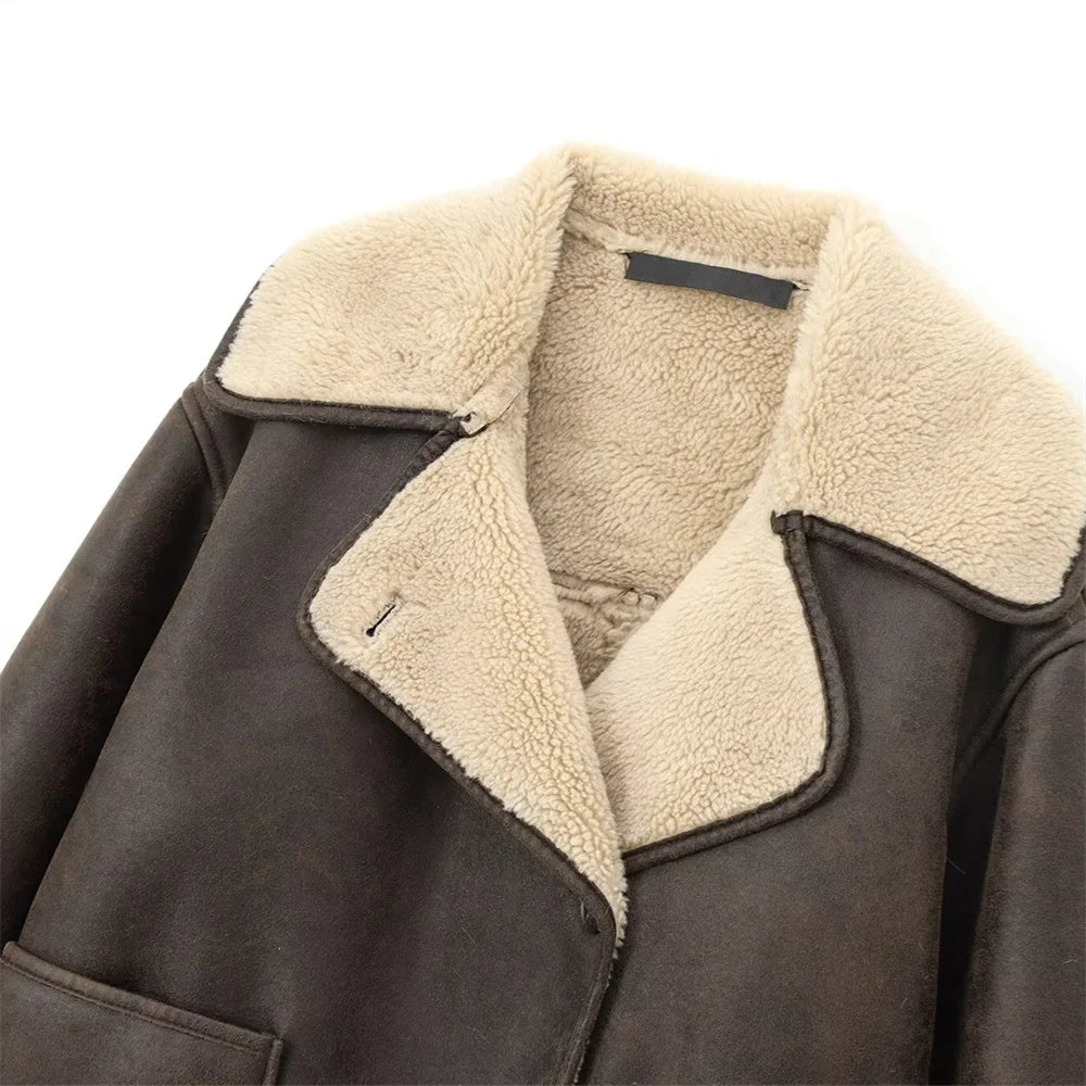 Fleece Collar Winter Coat