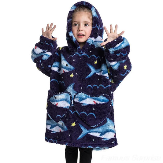 Blue Shark Hoodie