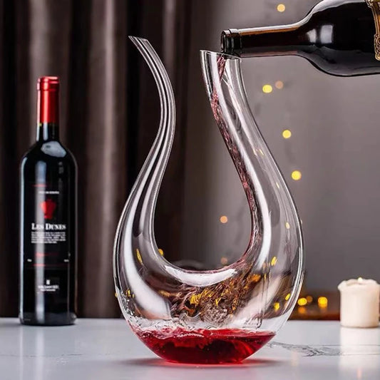 Elegant Crystal Swan Decanter