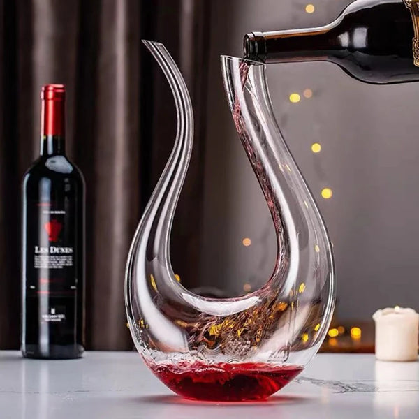 Elegant Crystal Swan Decanter