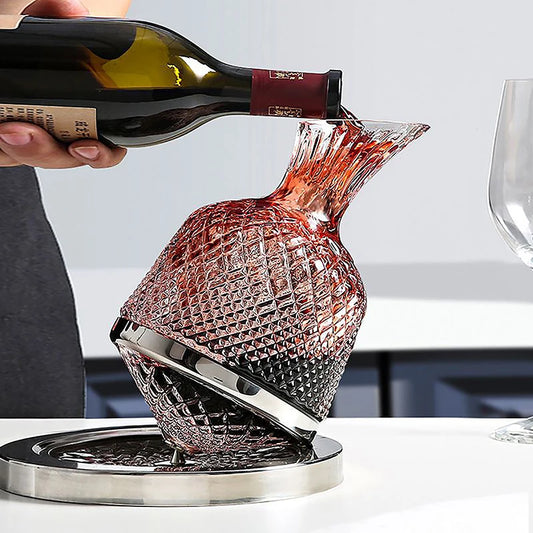 Elegant Crystal Wine Rotator
